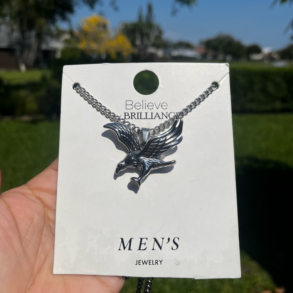 Men's Eagle Pendant 24’ Necklace